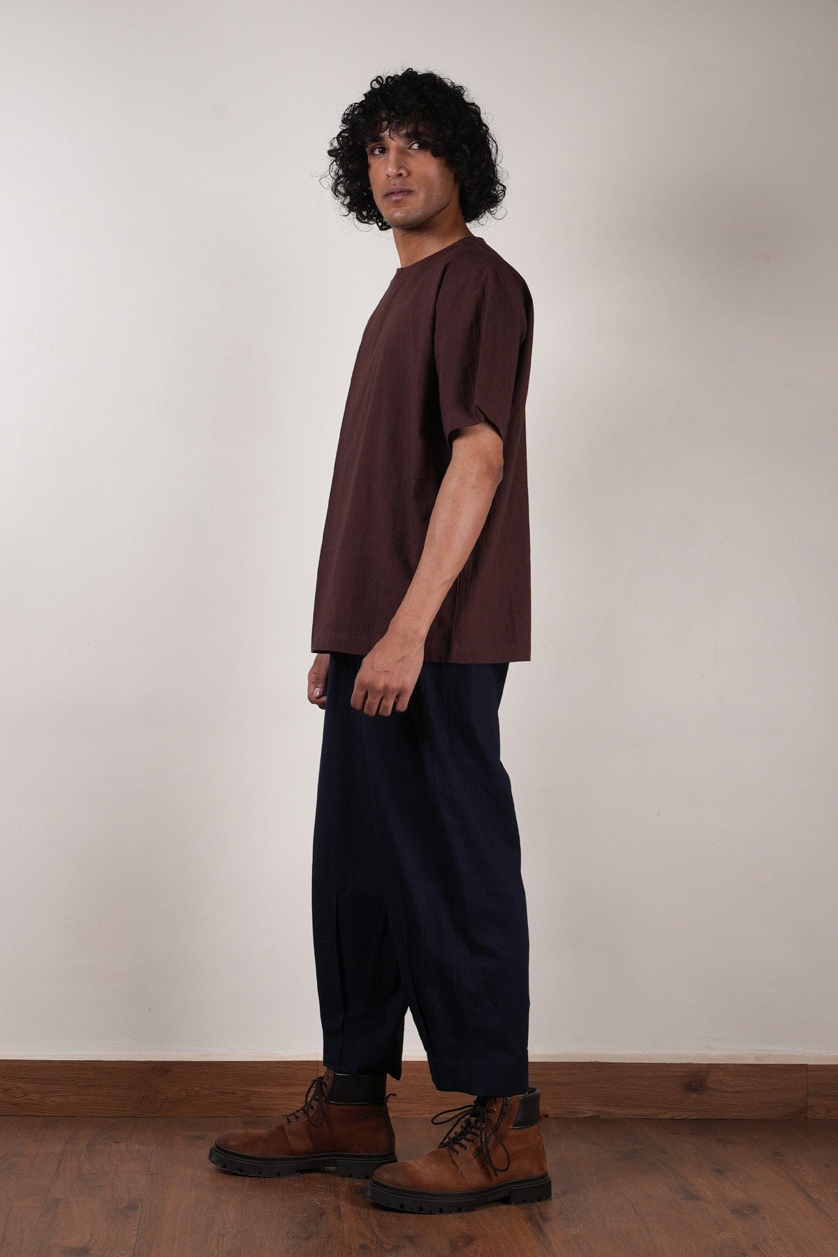 Mati PANTS Men's Blue Pleated Trousers