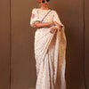 Mati SAREE Off-White Heart EMB Saree