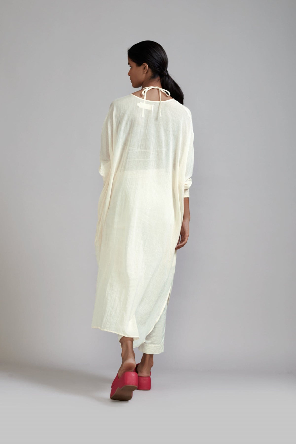 Mati Separates Offwhite Smocked Cowl Tunic