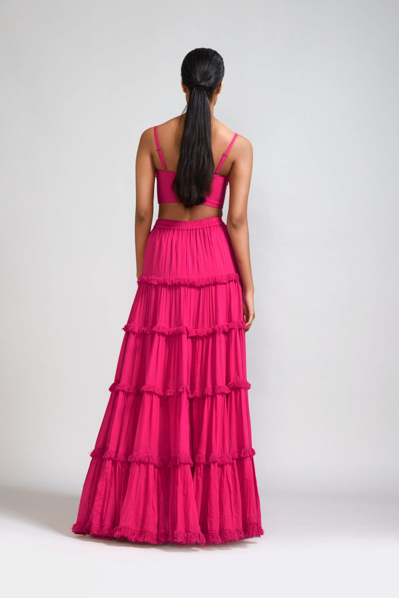 Mati Separates Pink Fringed Corset