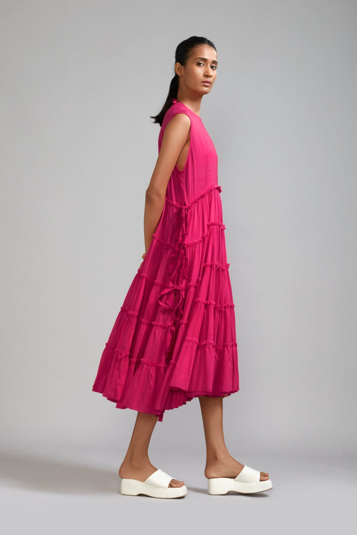 Mati Separates Pink Tiered Tie Tunic