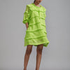 Mati Separates XS Neon Green Fringed Short Dress