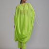 Mati Separates XS Neon Green Gathered Cowl Tunic