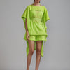 Mati SEPERATES XS Neon Green Fringed Kaftan