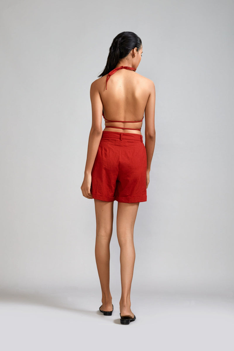 Mati SET Mati Red Overlap Bralette & Shorts Set (2 PCS)