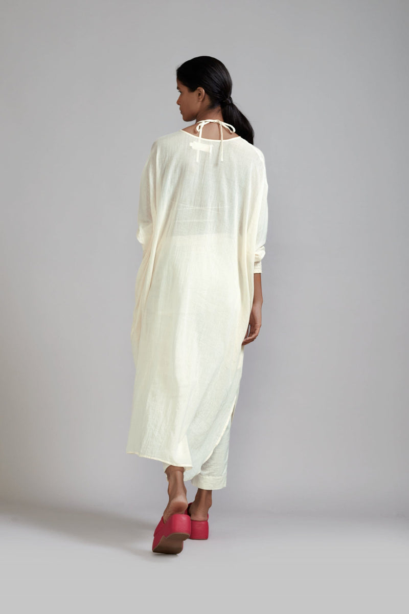 Mati SET Off-White Smocked Cowl Tunic Set (3 PCS)