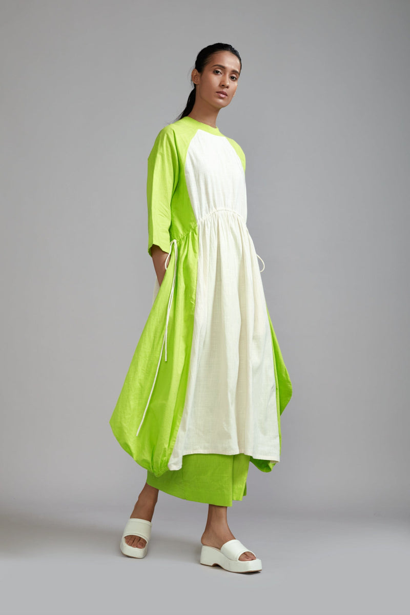 Mati SET Off-White with Neon Green Raglan Vari Set (2 PCS)