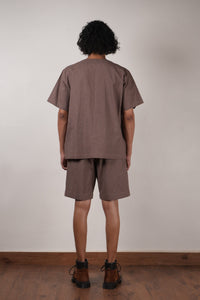 Mati Shirts & Tops Beige Overlap Men's T-Shirt