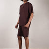 Mati Shirts & Tops Brown Overlap Men's T-Shirt