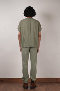 Mati Shirts & Tops Men's Green Flap Pocket T-Shirt