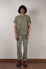 Mati Shirts & Tops Men's Green Flap Pocket T-Shirt