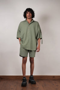 Mati Shirts & Tops Men's Green Oversized Shirt