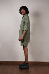 Mati Shirts & Tops Men's Green Oversized Shirt