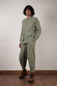 Mati Shirts & Tops Men's Green Safari Pocket Shirt