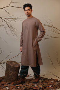 Mati Shirts & Tops Men's Raglan Beige Kurta