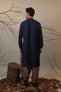 Mati Shirts & Tops Men's Raglan Blue Kurta