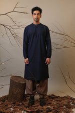 Mati Shirts & Tops Men's Raglan Blue Kurta