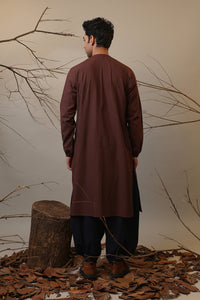 Mati Shirts & Tops Men's Raglan Brown Kurta