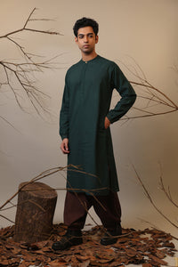 Mati Shirts & Tops Men's Raglan Green Kurta