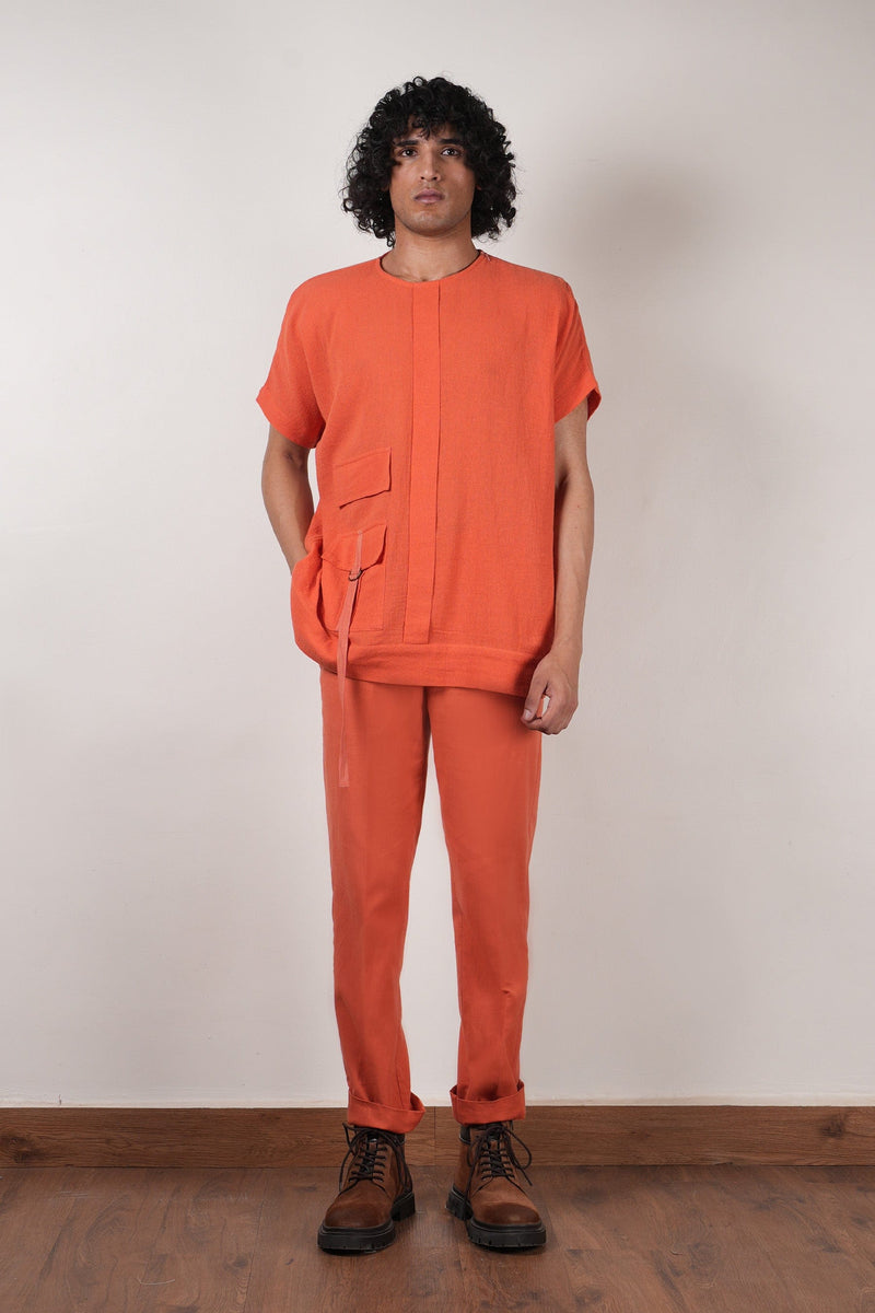 Mati Shirts & Tops Men's Rust Flap Pocket T-Shirt