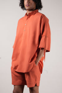 Mati Shirts & Tops Men's Rust Oversized Shirt