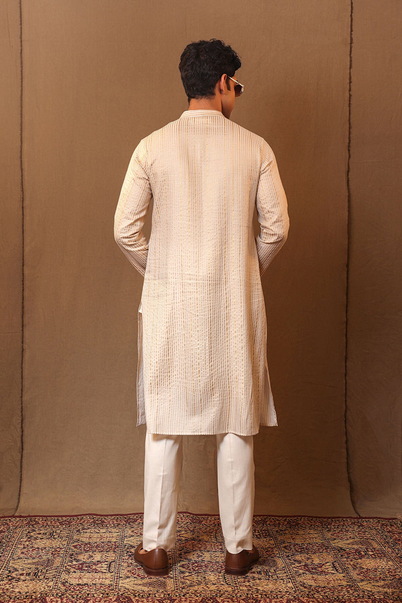 Mati Shirts & Tops Off-White STR Buttoned Kurta