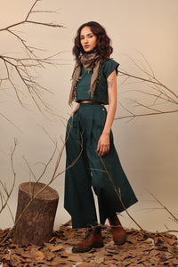 Mati Shirts & Tops Roots Green Crop Top