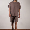 Mati Shirts & Tops S Beige Overlap Men's T-Shirt