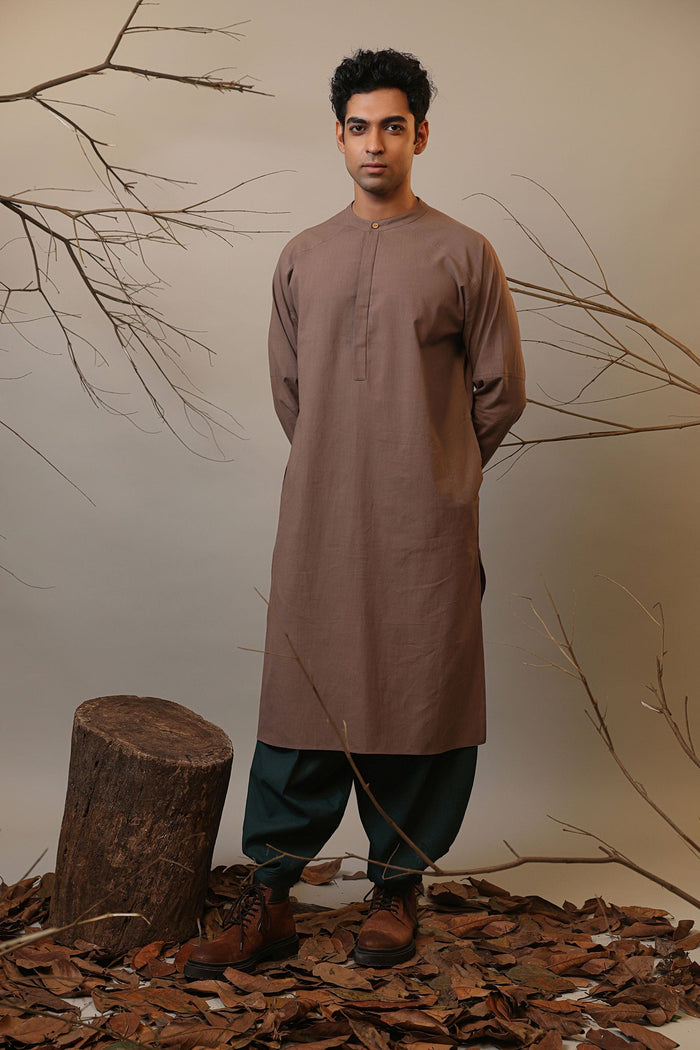 Mati Shirts & Tops S Men's Raglan Beige Kurta