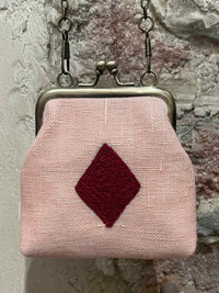 Mati Accessories DAIMOND PINK COIN CLUTCH