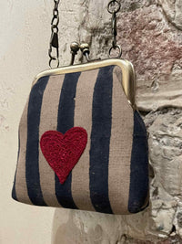 Mati Accessories HEART STR BR COIN CLUTCH