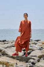 Mati Apparel & Accessories XS Rust V-Neck Tunic