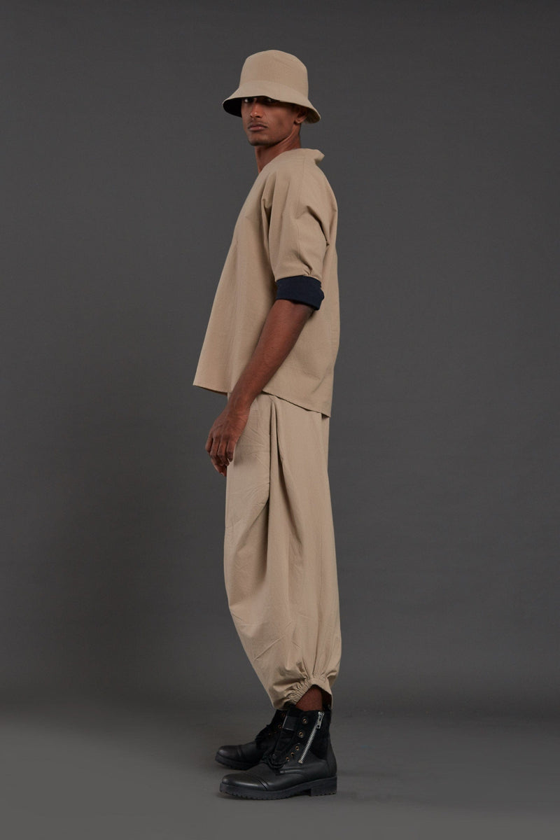 Mati Bottoms Beige Baggy Pants