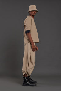 Mati Bottoms Beige Baggy Pants