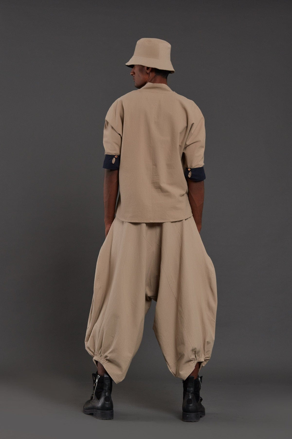 Mati Bottoms Beige Baggy Pants