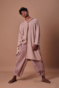 Mati Bottoms Mati Mauve Striped Men's Trousers