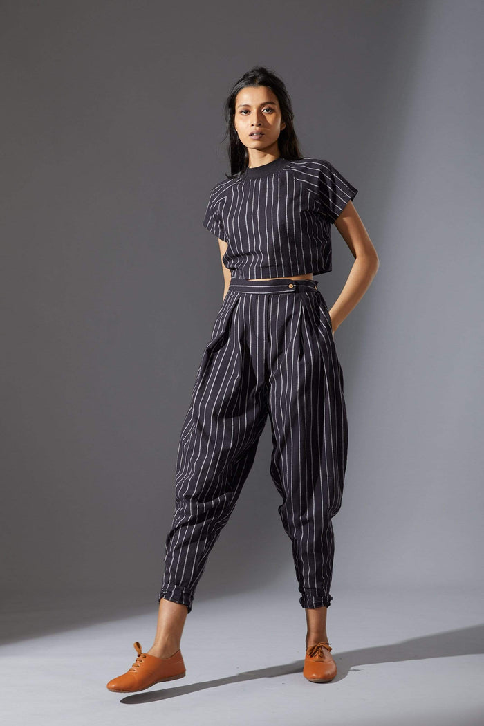 Mati Bottoms Mati New Aboli Black and White Striped Pants