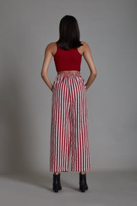 Mati Bottoms Re Stripe Pants - Red