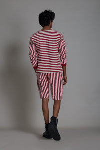 Mati Bottoms Red Stripe Shorts