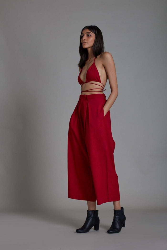 Mati Bottoms SOLITAIRE PANTS - RED