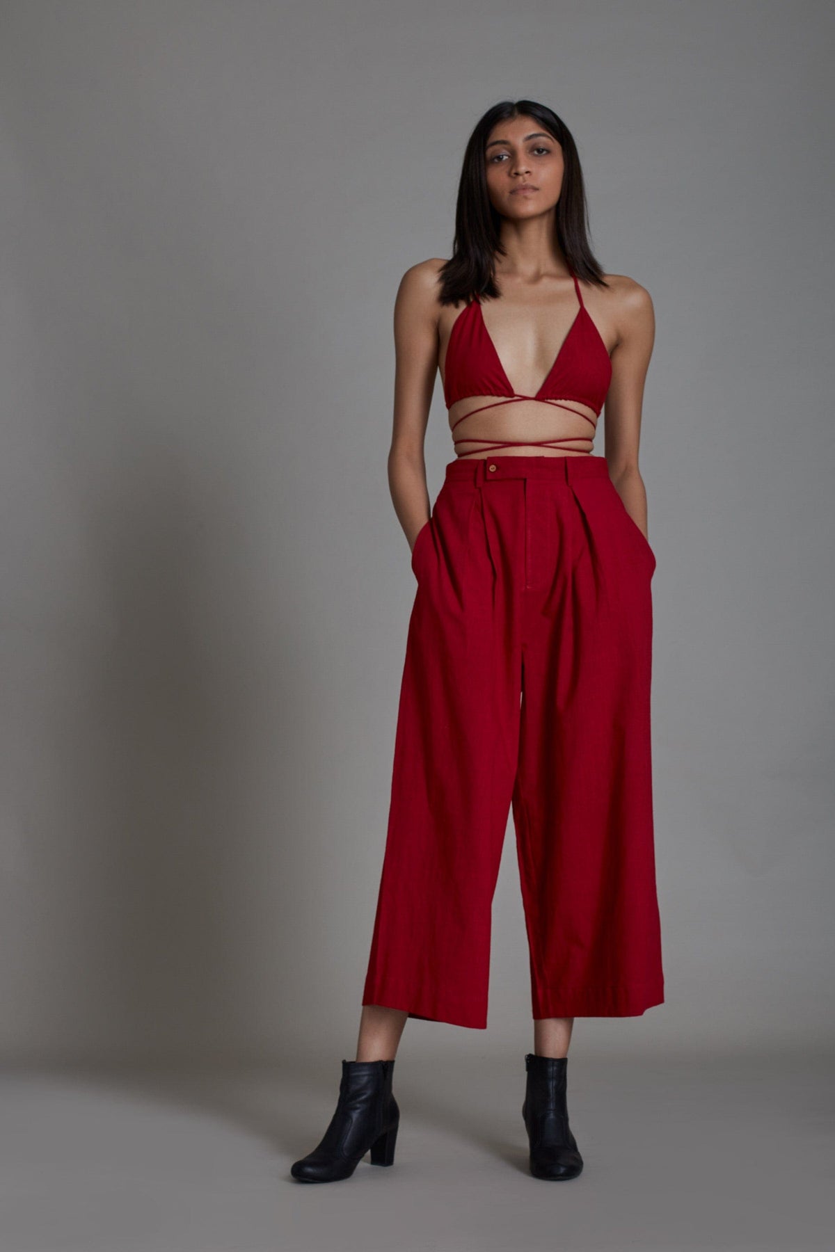 Mati Bottoms SOLITAIRE PANTS - RED