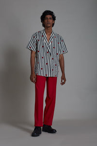 Mati Bottoms Taash Straight Red Pants