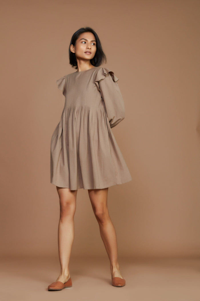 Mati Dresses Baliza Brown Short Dress