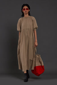 Mati Dresses Beige Raglan Dress