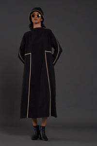 Mati Dresses Black Piping Dress