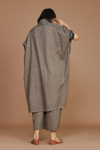 Mati Dresses Brown With Charcoal Striped Kaftan Dress