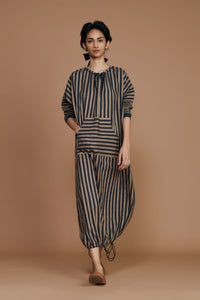 Mati Dresses DS Brown Striped Dress