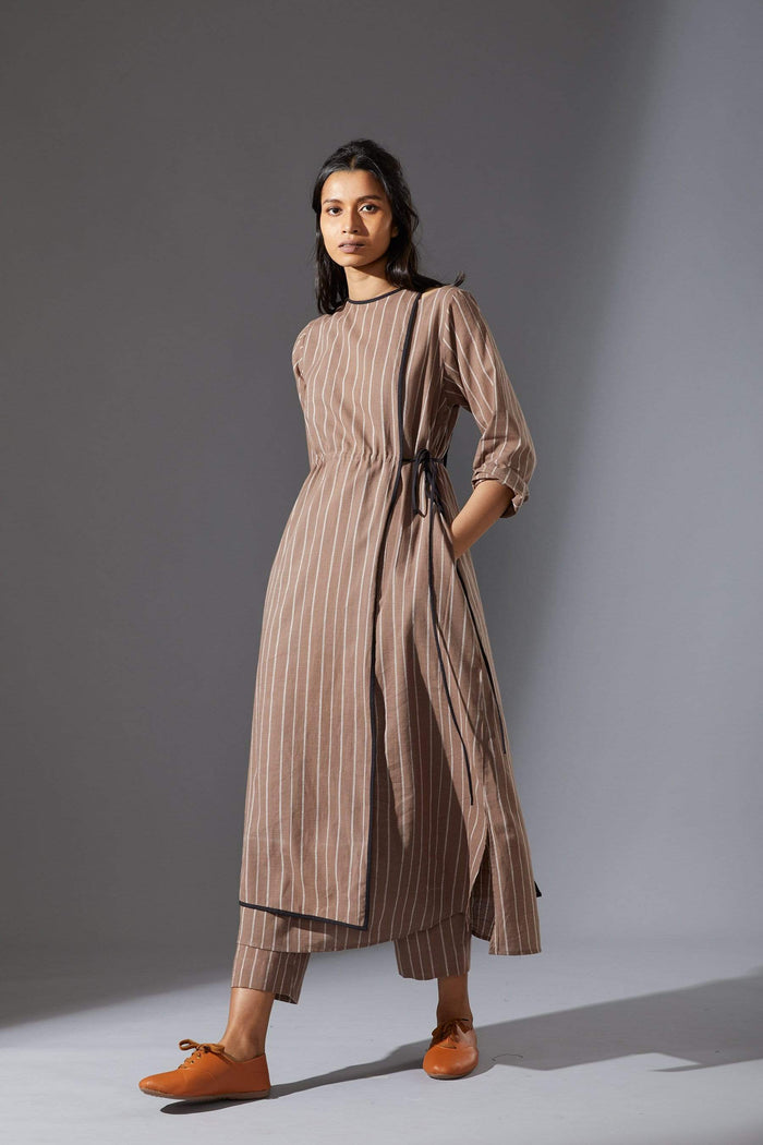 Mati Dresses Mati Beige Overlap Tunic