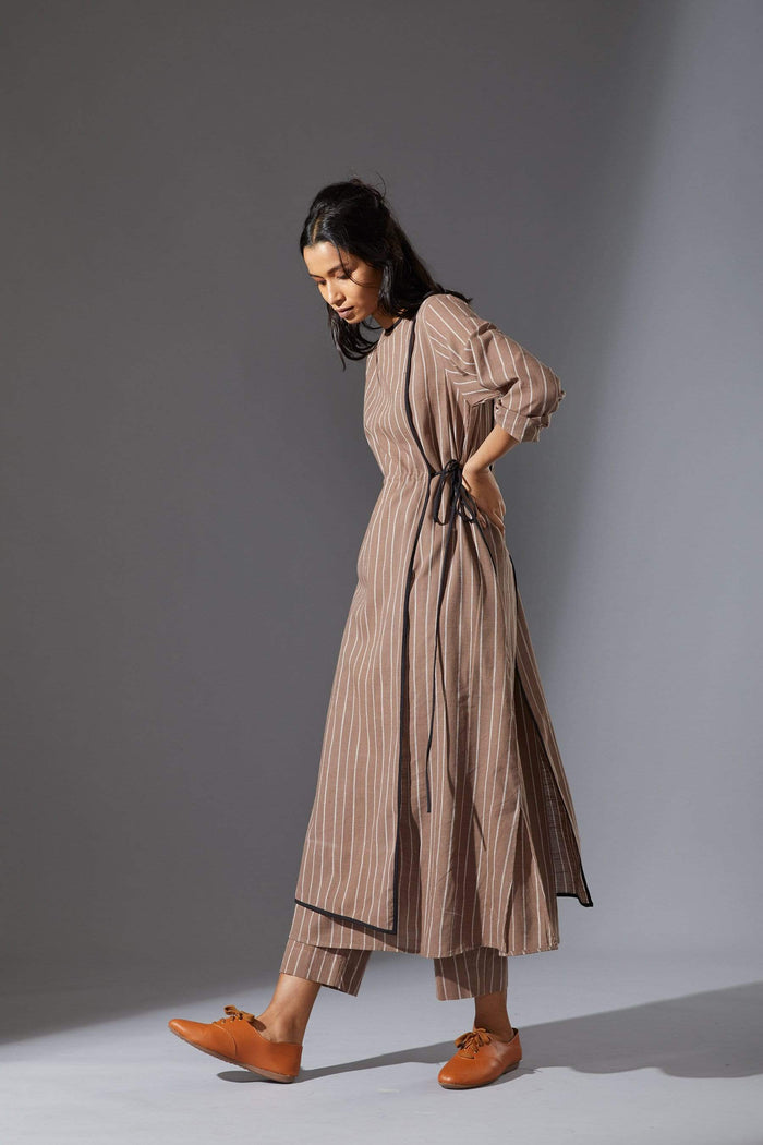 Mati Dresses Mati Beige Overlap Tunic