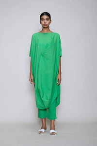 Mati Dresses Mati Cowl Button Tunic - Green